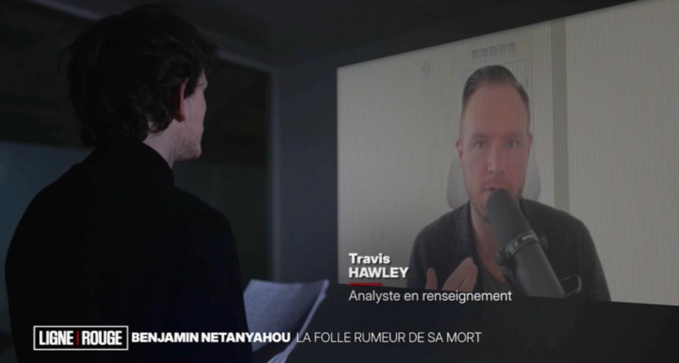 Travis Hawley on BFM TV, French television